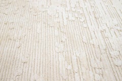 Modern Ivory Handmade Textured Custom Wool Rug