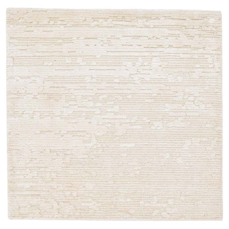 Modern Gray Handmade Geometric and Textured Custom Wool Rug For Sale at ...