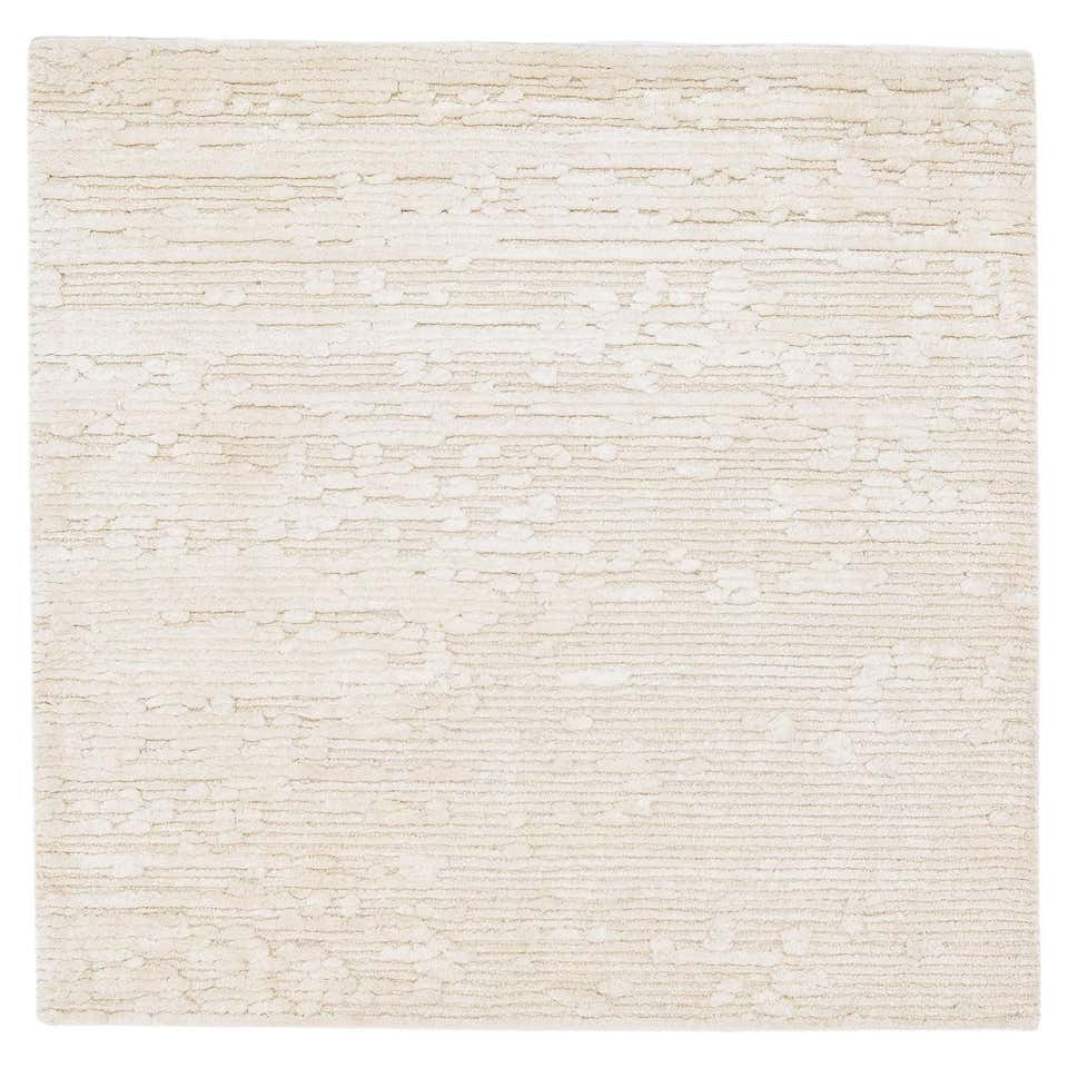 Modern Gray Handmade Geometric and Textured Custom Wool Rug For Sale at ...