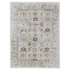 Modern Ivory Oushak-Style Hand-Knotted Rug 9'3''x12'2''