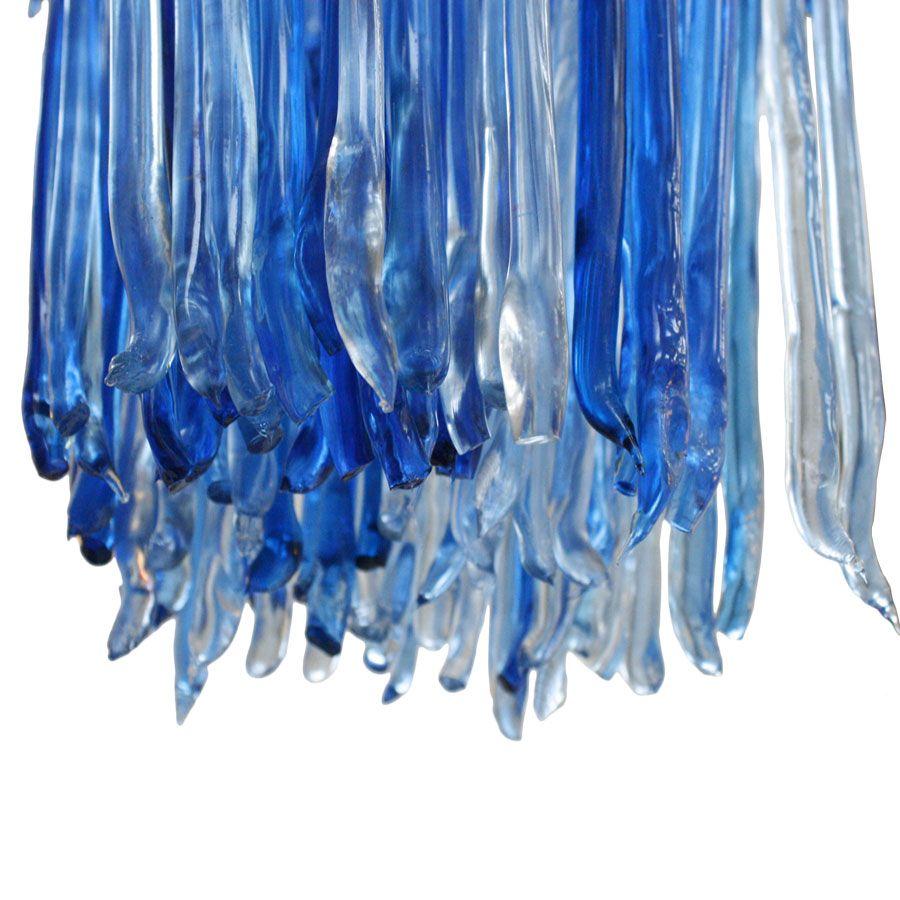 Hand-Crafted Modern Jacopo Foggini Chandelier Sculpture Blue Resin Handmade For Sale