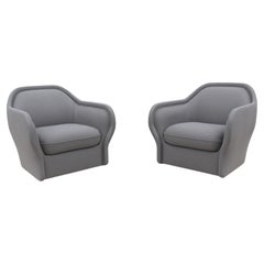 Chaises longues modernes Jaime Hayon for Bernhardt Design Bardot Gray, la paire