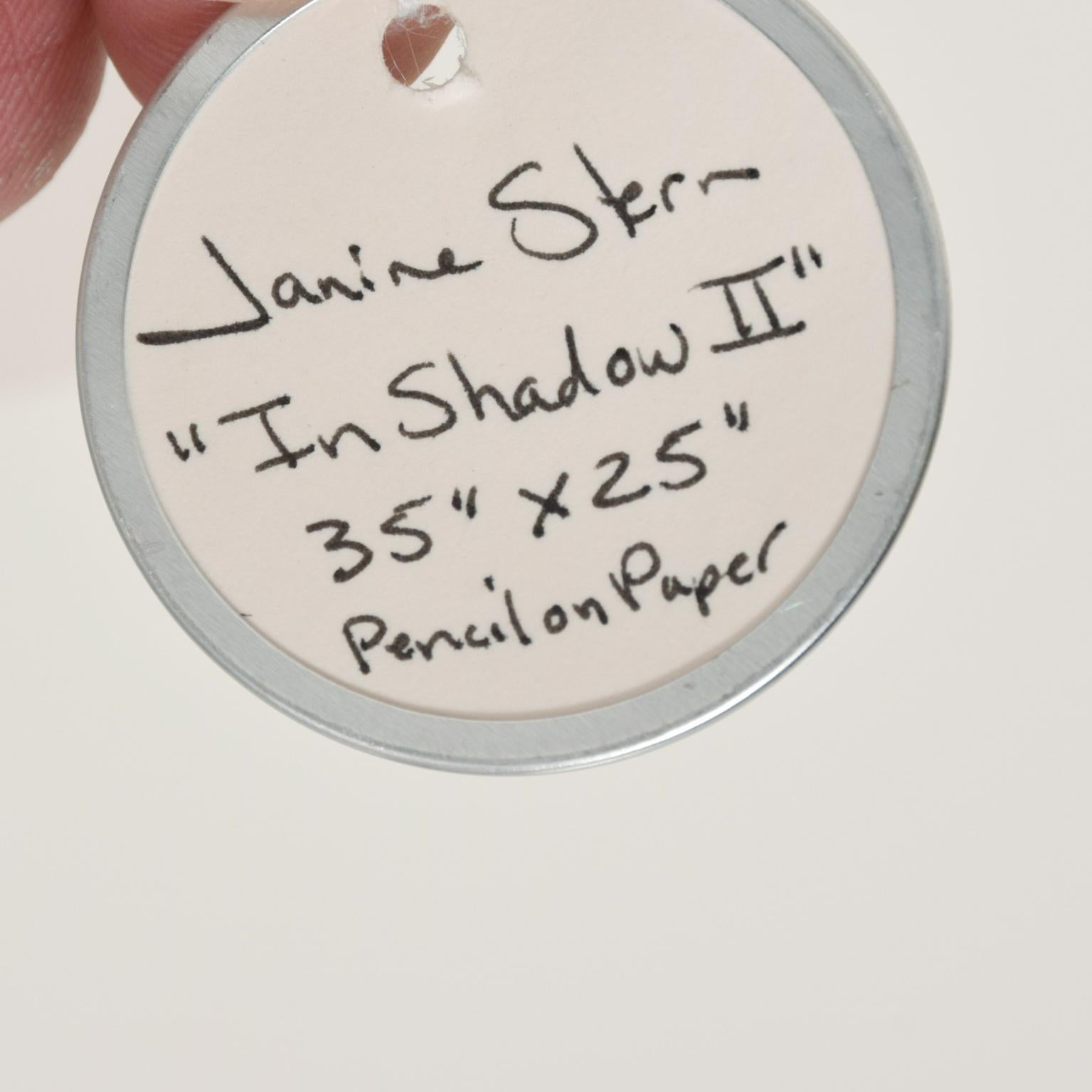 Modern Janine Stern in Shadow II Pencil on Paper Drawing 1