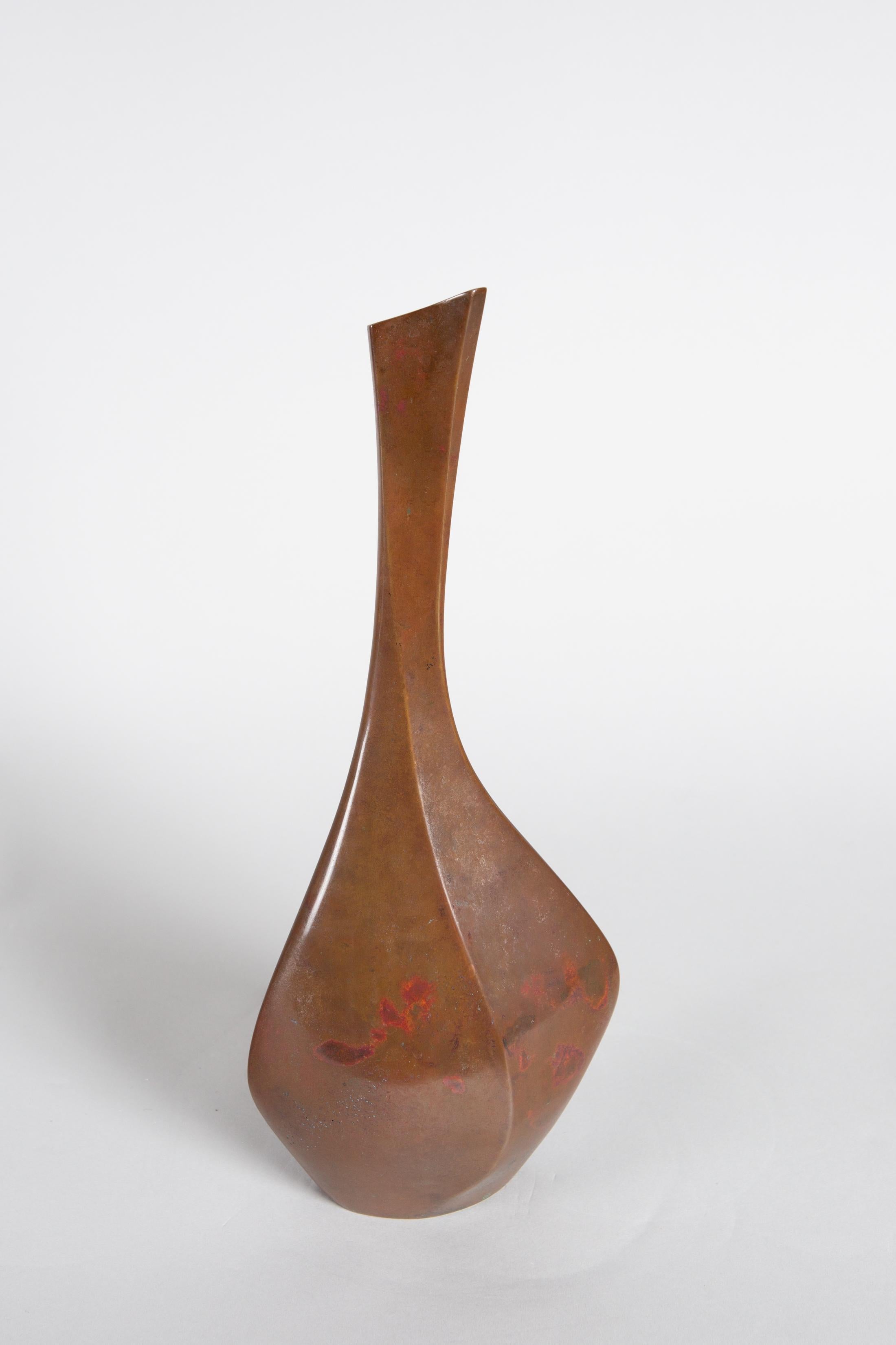 Showa Modern Japanese Bronze Bud Vase