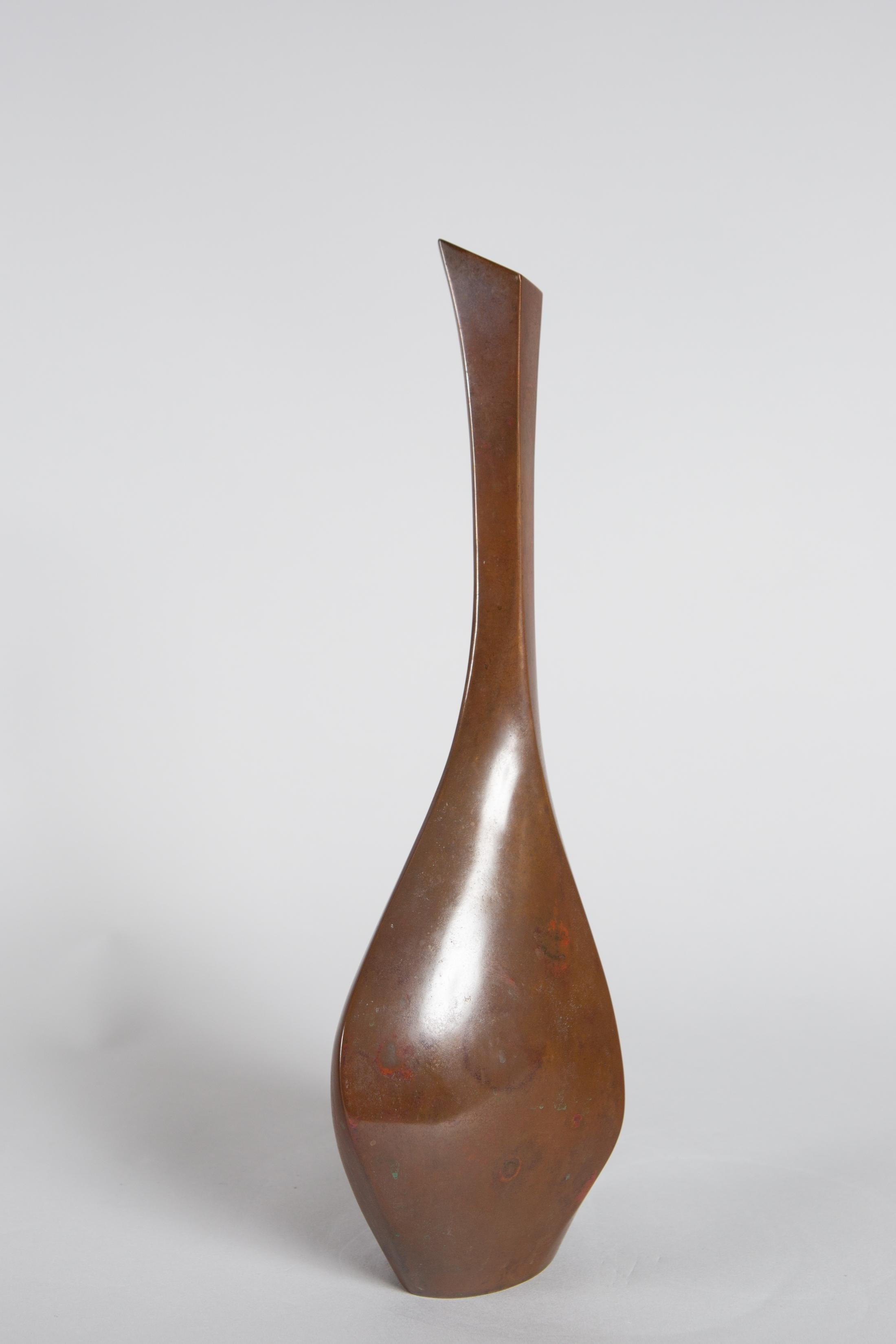 Mid-20th Century Modern Japanese Bronze Bud Vase