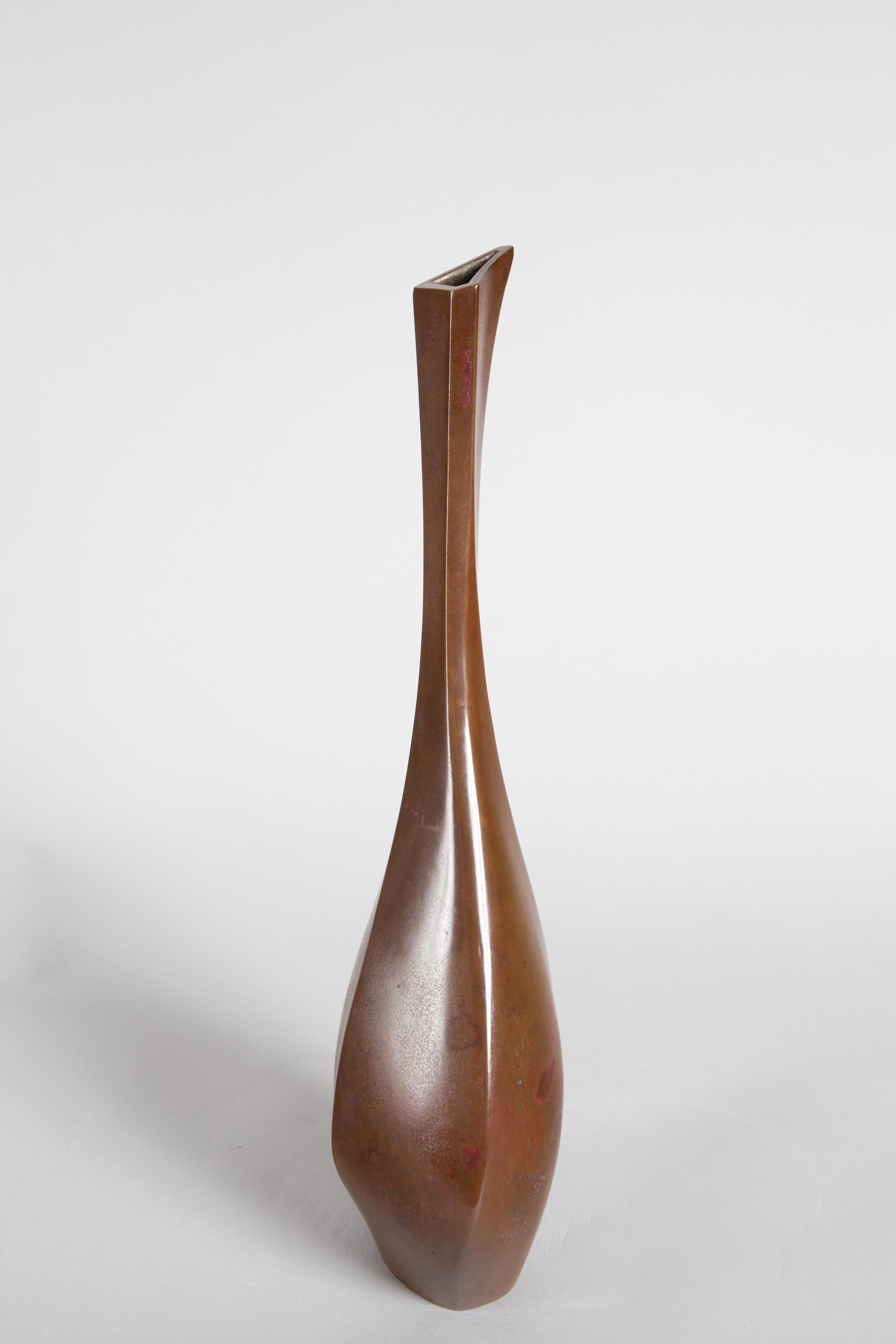 Modern Japanese Bronze Bud Vase 2