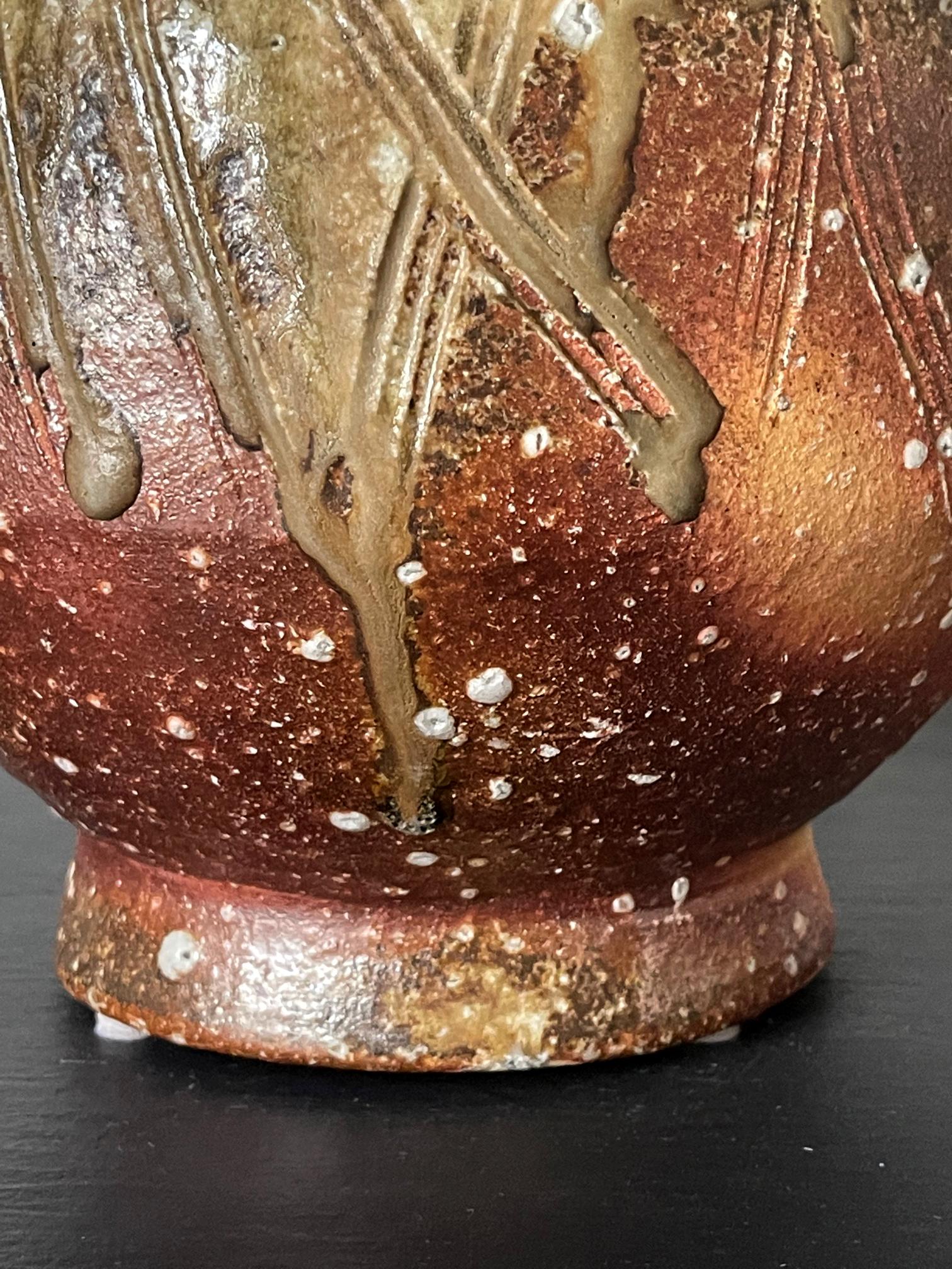Vase en céramique japonaise moderne Shigaraki Ikebana de Takahashi Shunsai en vente 2