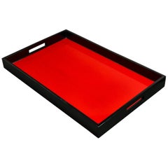 Vintage Modern Japanese Lacquered Serving Tray