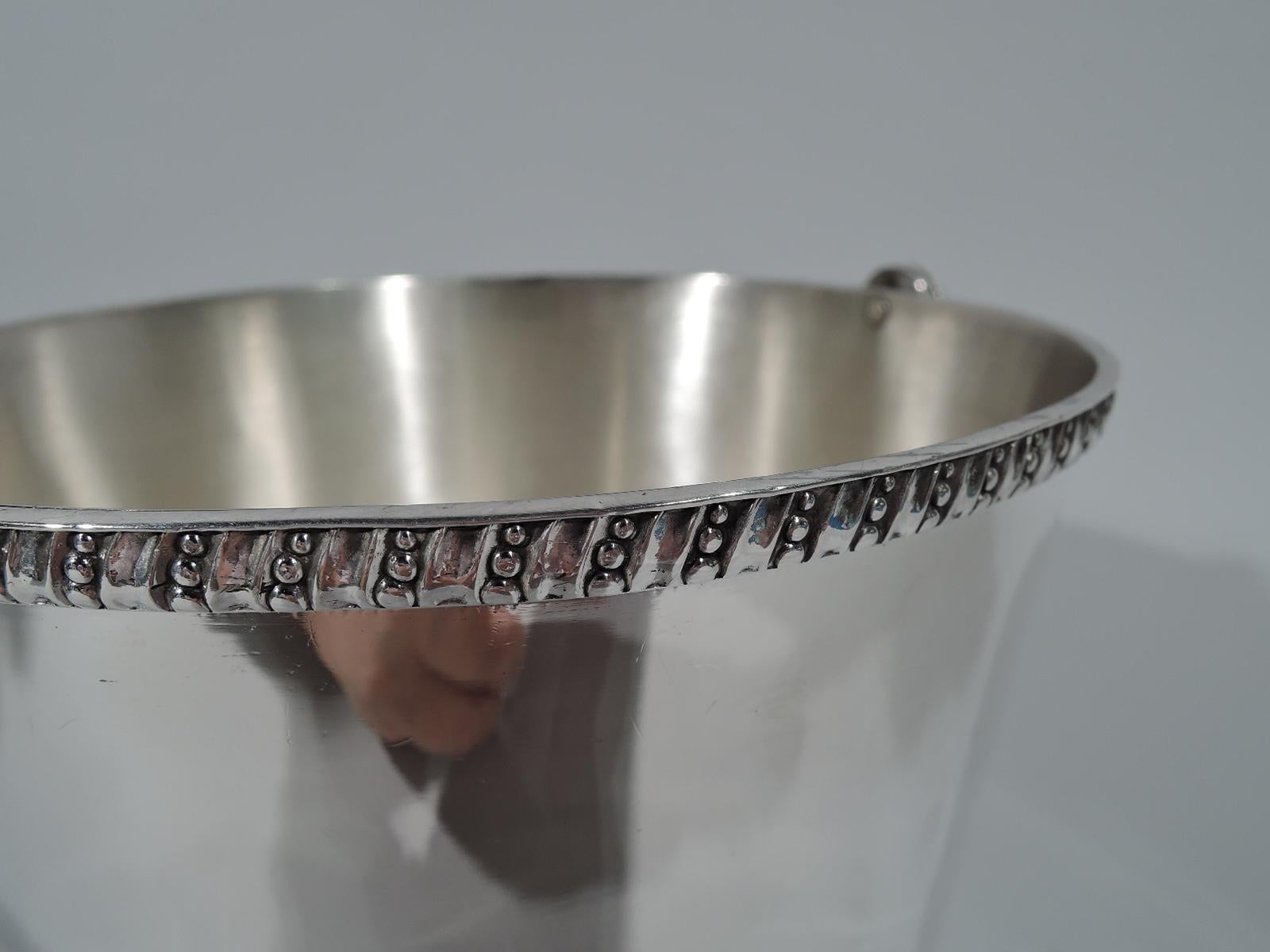 Modern Japanese Silver Ice Bucket In Excellent Condition In New York, NY