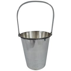 Retro Modern Japanese Silver Ice Bucket