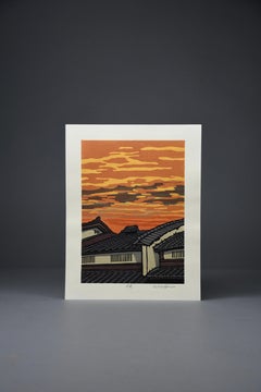 Modern Japanese woodblock print 'Yooshoku' (evening colors) by Nishijima Katsuyu