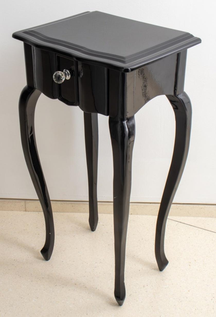 Contemporary Modern Japonisme Black Lacquered Side Table