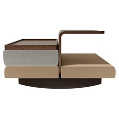 Modern Beech Wood Java Center Table by Caffe Latte