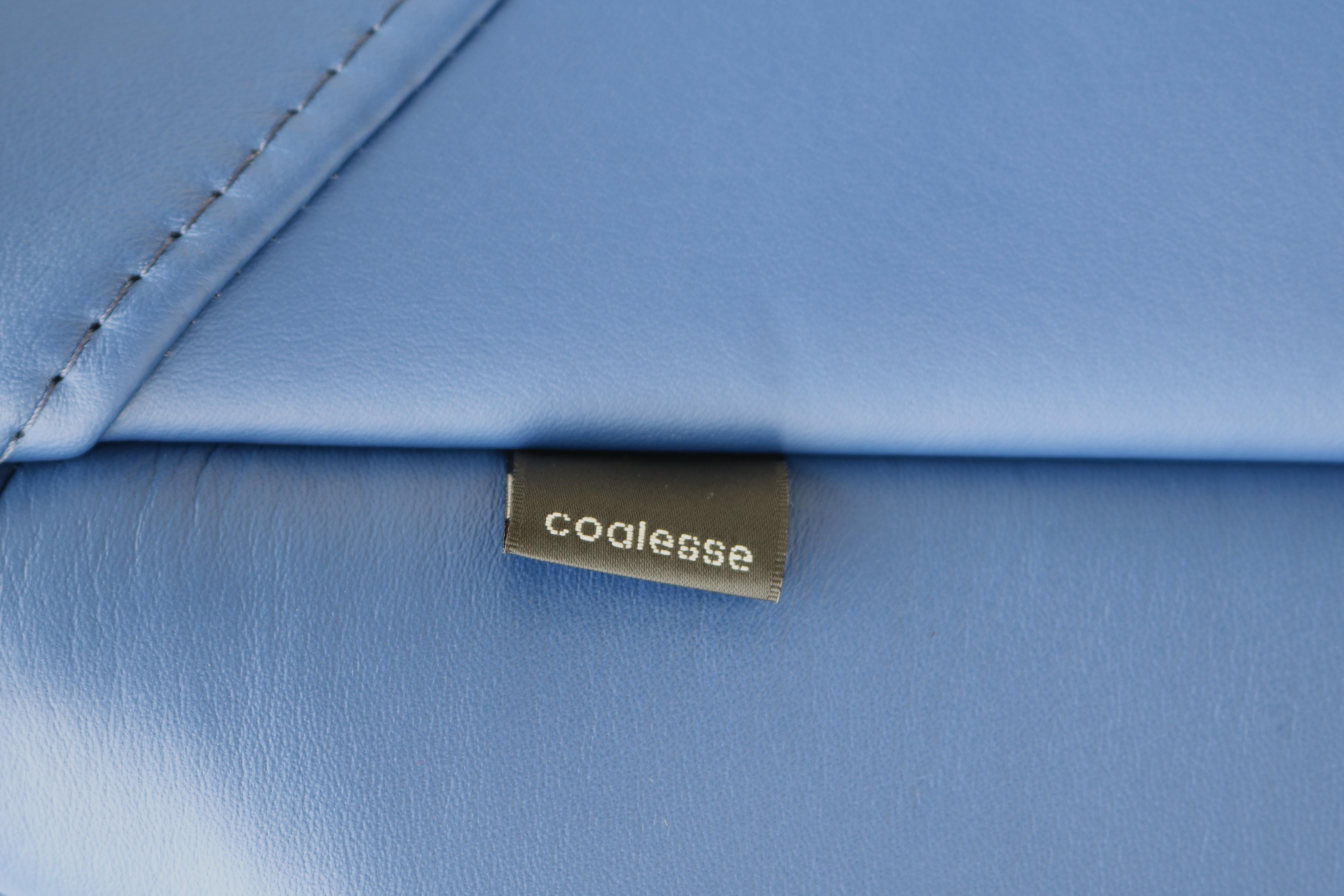 Silla de escritorio moderna de cuero azul con respaldo bajo Jean-Marie Massaud para Coalesse Massaud en venta 10