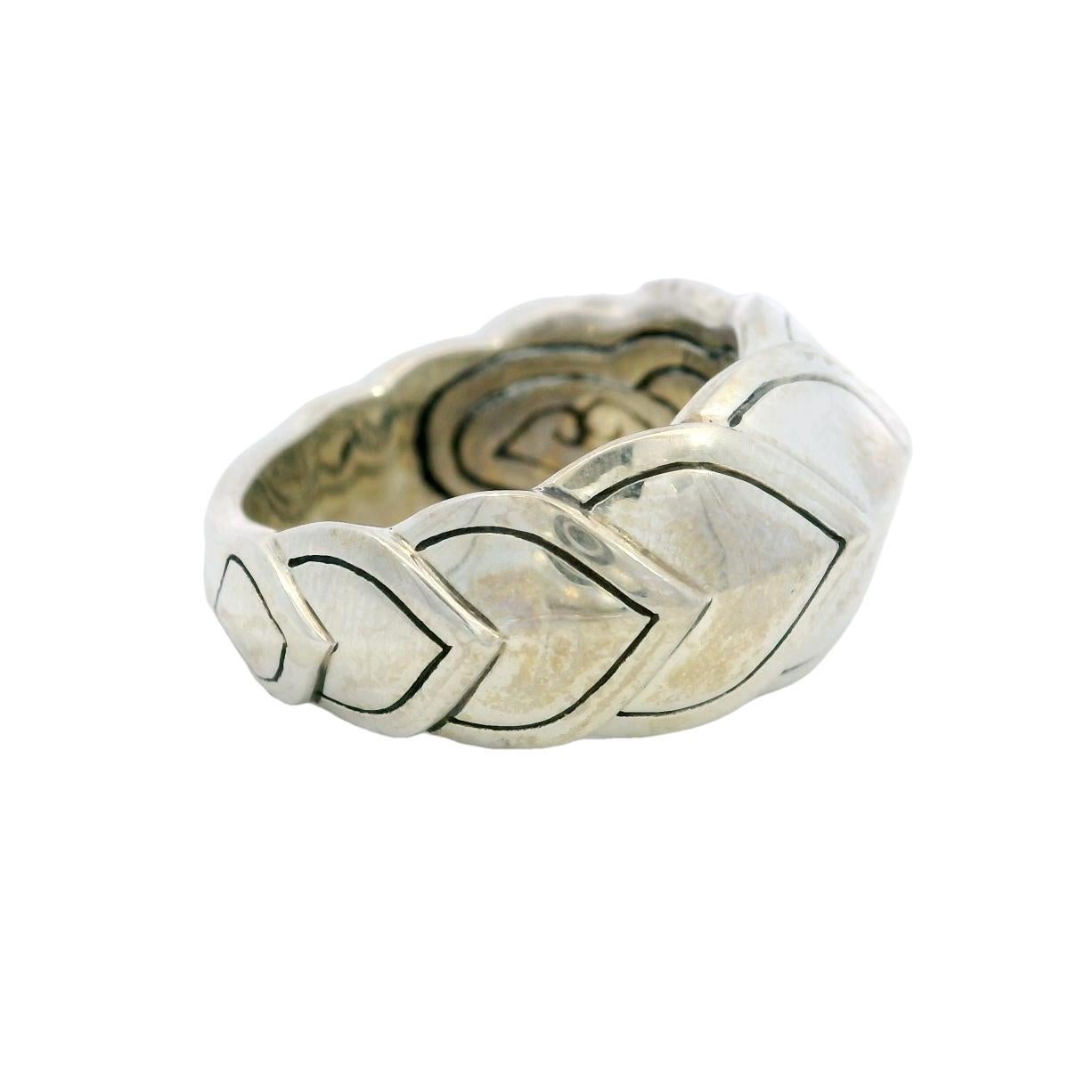 Modern John Hardy Legends Naga Sterling Silver Ring Size 7.5 For Sale 7
