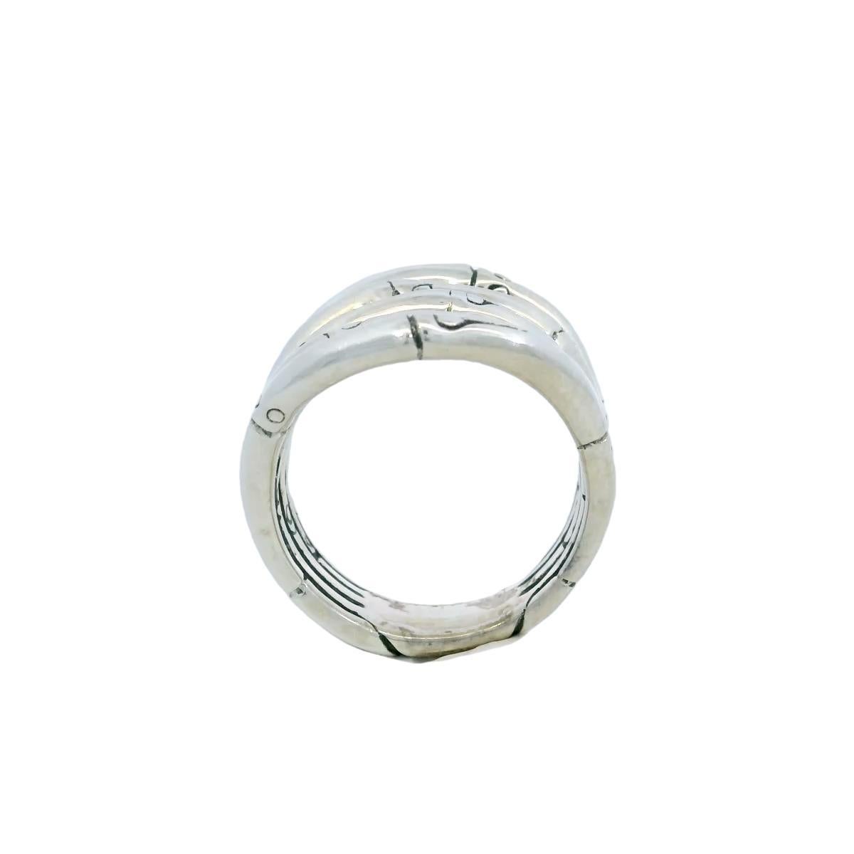 Modern John Hardy Legends Naga Sterling Silver Ring Size 7.5 For Sale 1