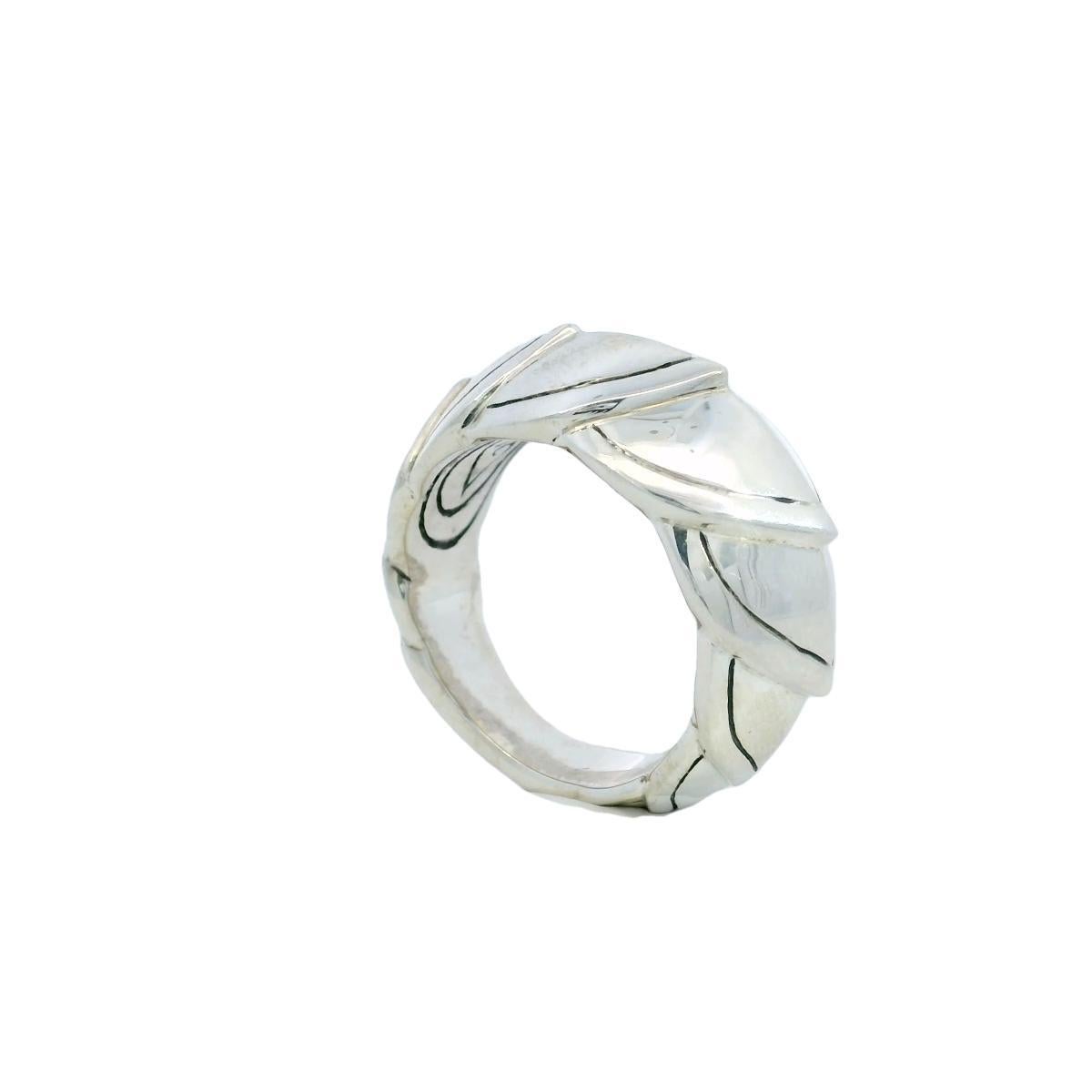 Modern John Hardy Legends Naga Sterling Silver Ring Size 7.5 For Sale 2