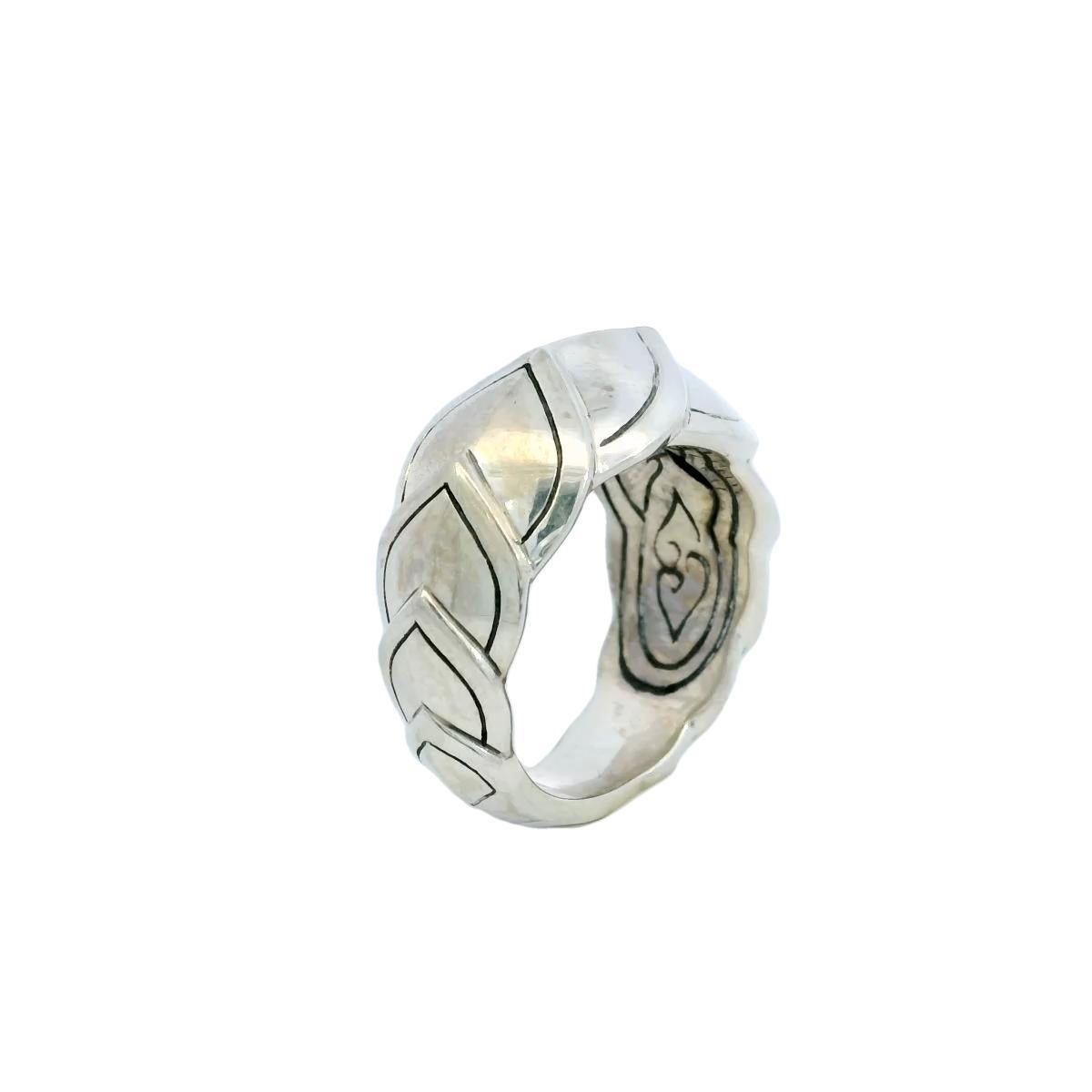Modern John Hardy Legends Naga Sterling Silver Ring Size 7.5 For Sale 3