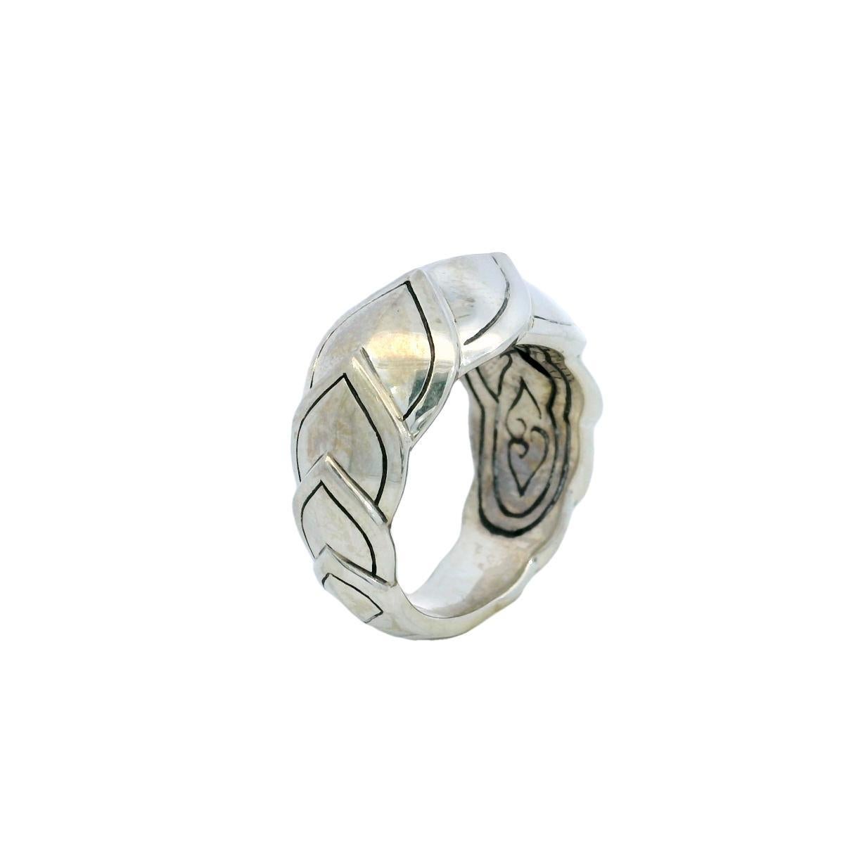 Modern John Hardy Legends Naga Sterling Silver Ring Size 7.5 For Sale 4