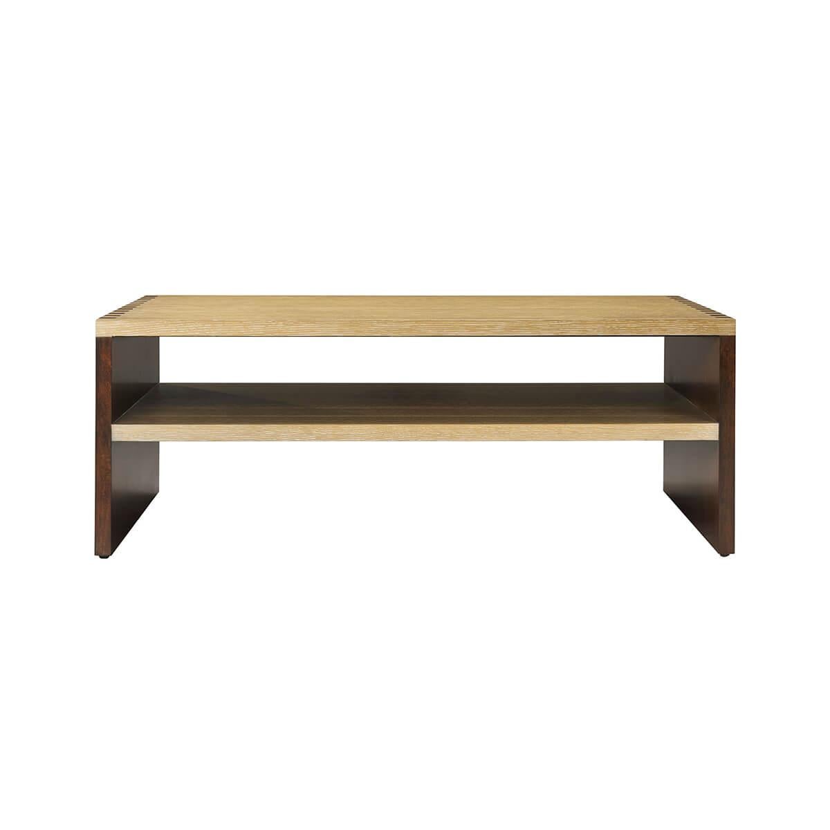 American Craftsman Modern Jointed Coffee Table For Sale