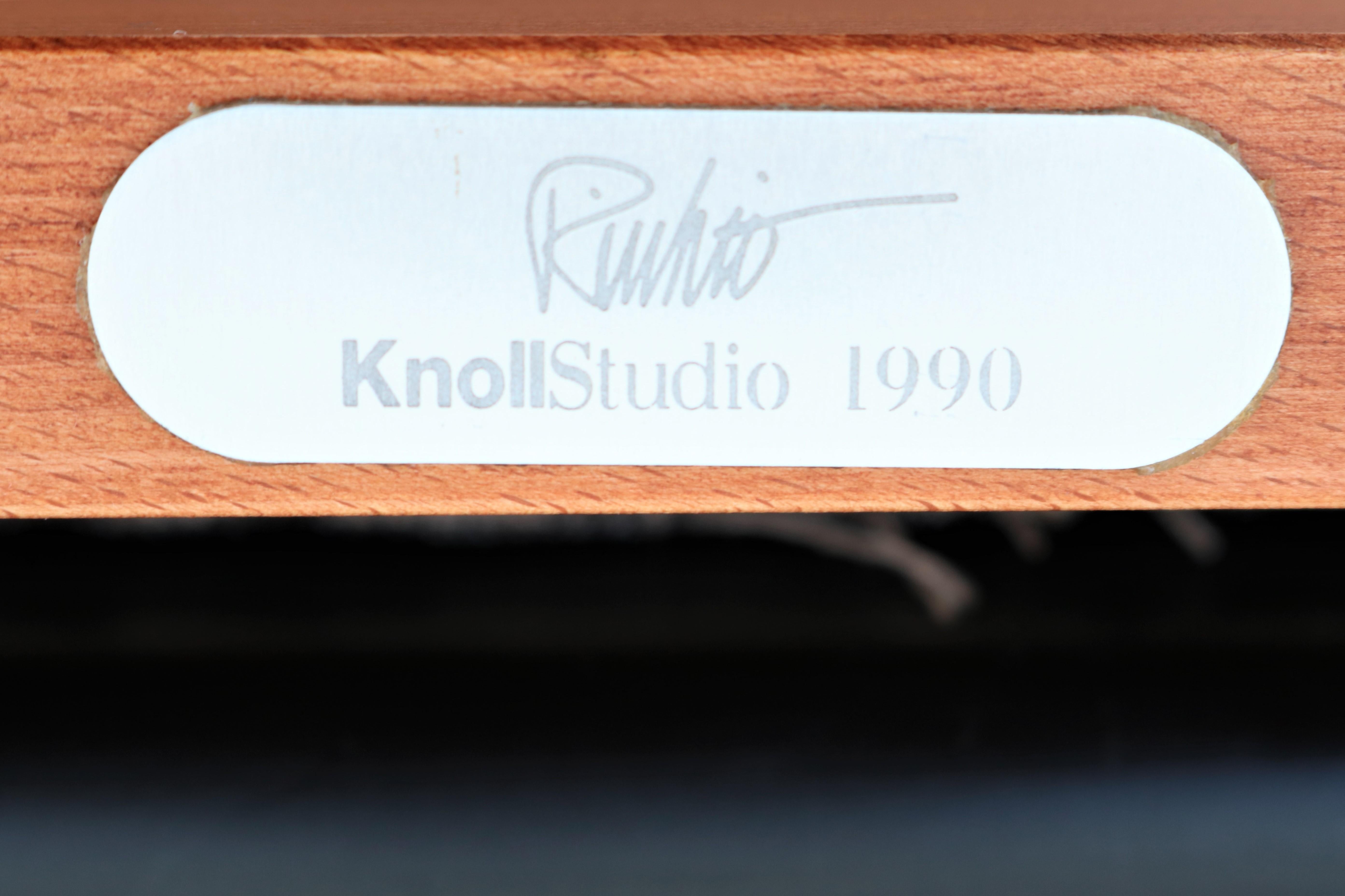 Modern Joseph and Linda Ricchio for Knoll Ricchio Armless Dining Chairs, a Pair For Sale 4