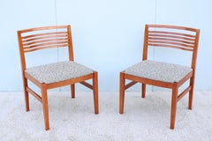 Modern Joseph and Linda Ricchio for Knoll Ricchio Armless Dining Chairs, a Pair