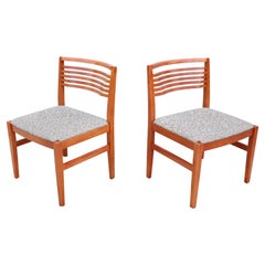 Used Modern Joseph and Linda Ricchio for Knoll Ricchio Armless Dining Chairs, a Pair
