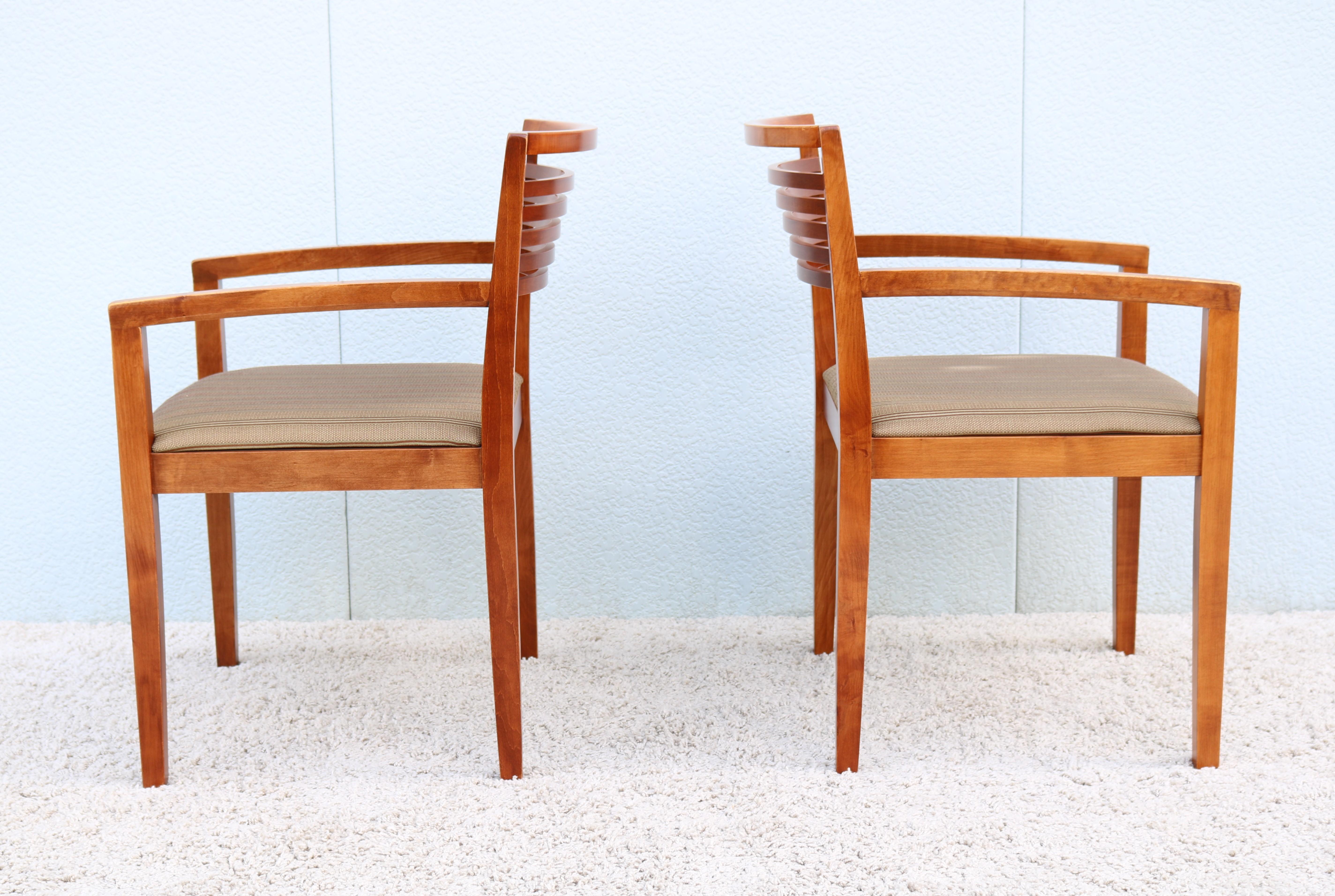 American Modern Joseph and Linda Ricchio for Knoll Studio Ricchio Dining Chairs, a Pair