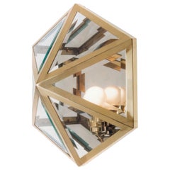 Modern Jugendstil Josef Hoffmann Handgeschliffenes Glas Wand- oder Deckenleuchte, Re-Edition