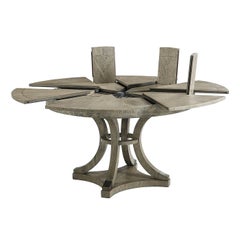 Modern Extending Greyed Oak Dining Table