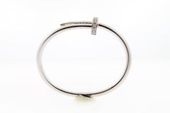 Modern Juste Un Clou Cartier 18 Karat White Gold Diamond Nail Bracelet