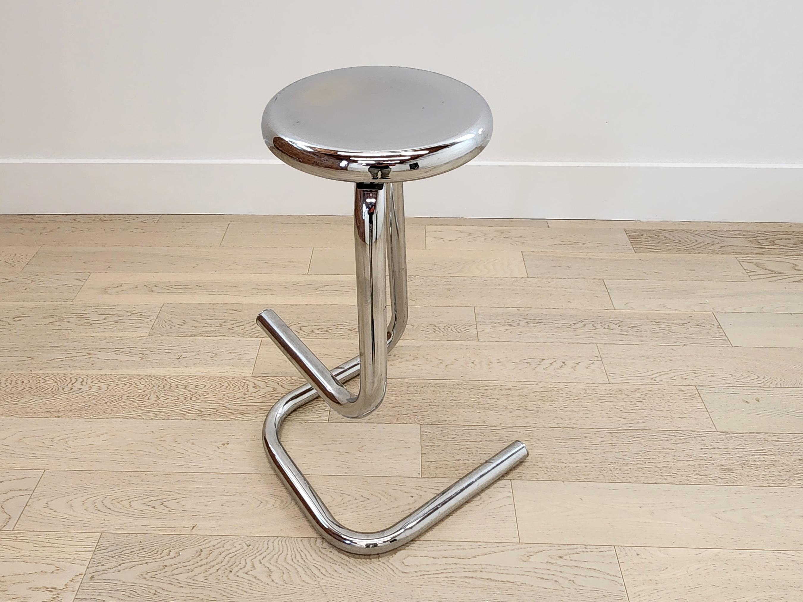 paperclip stool chrome