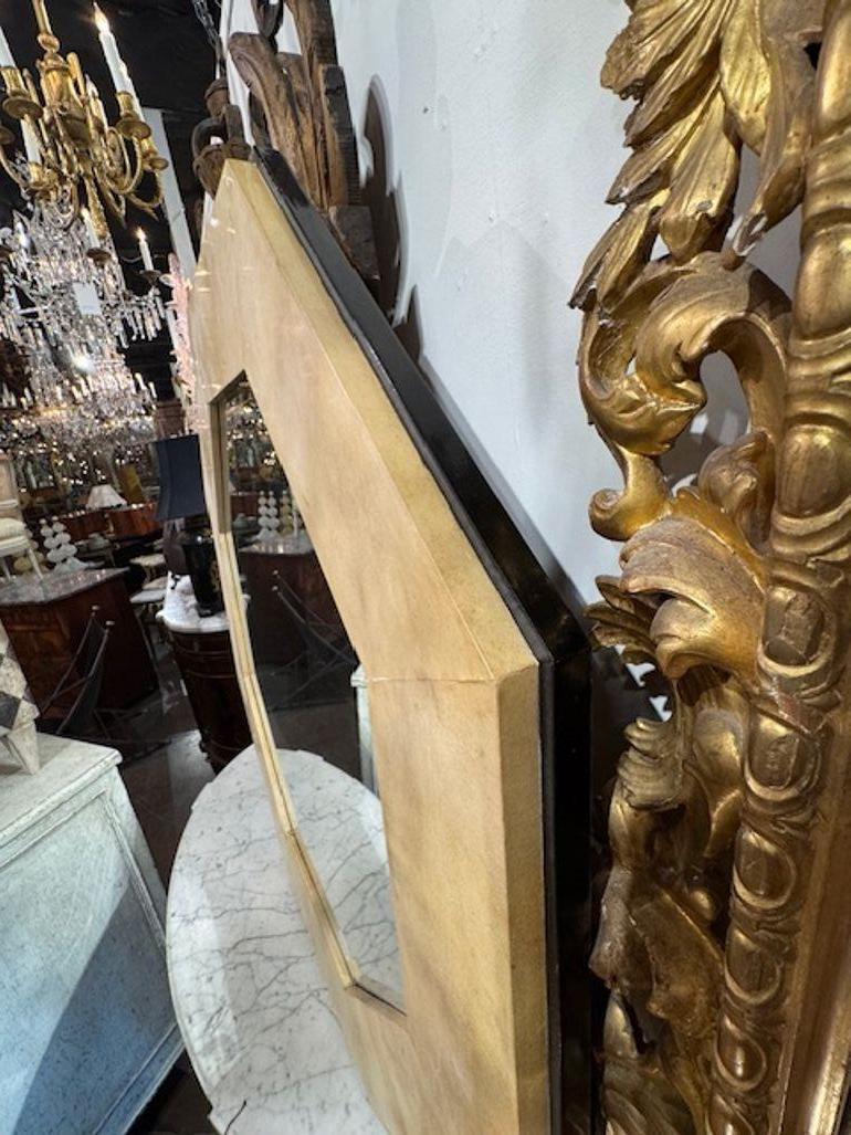 Legno Specchio ottagonale di design moderno Karl Springer in vendita