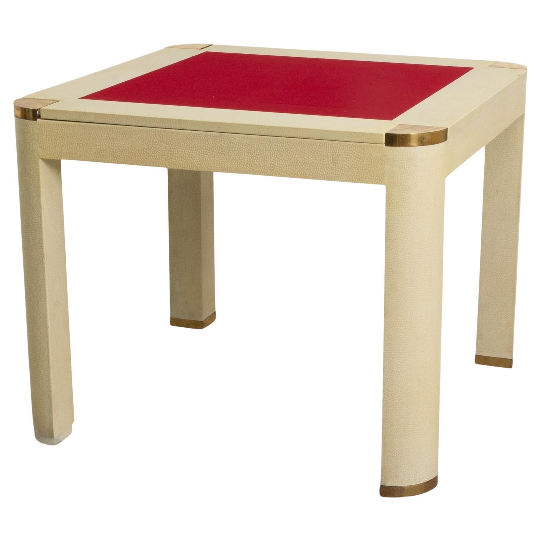 Table de jeu de backgammon réversible de style Karl Springer