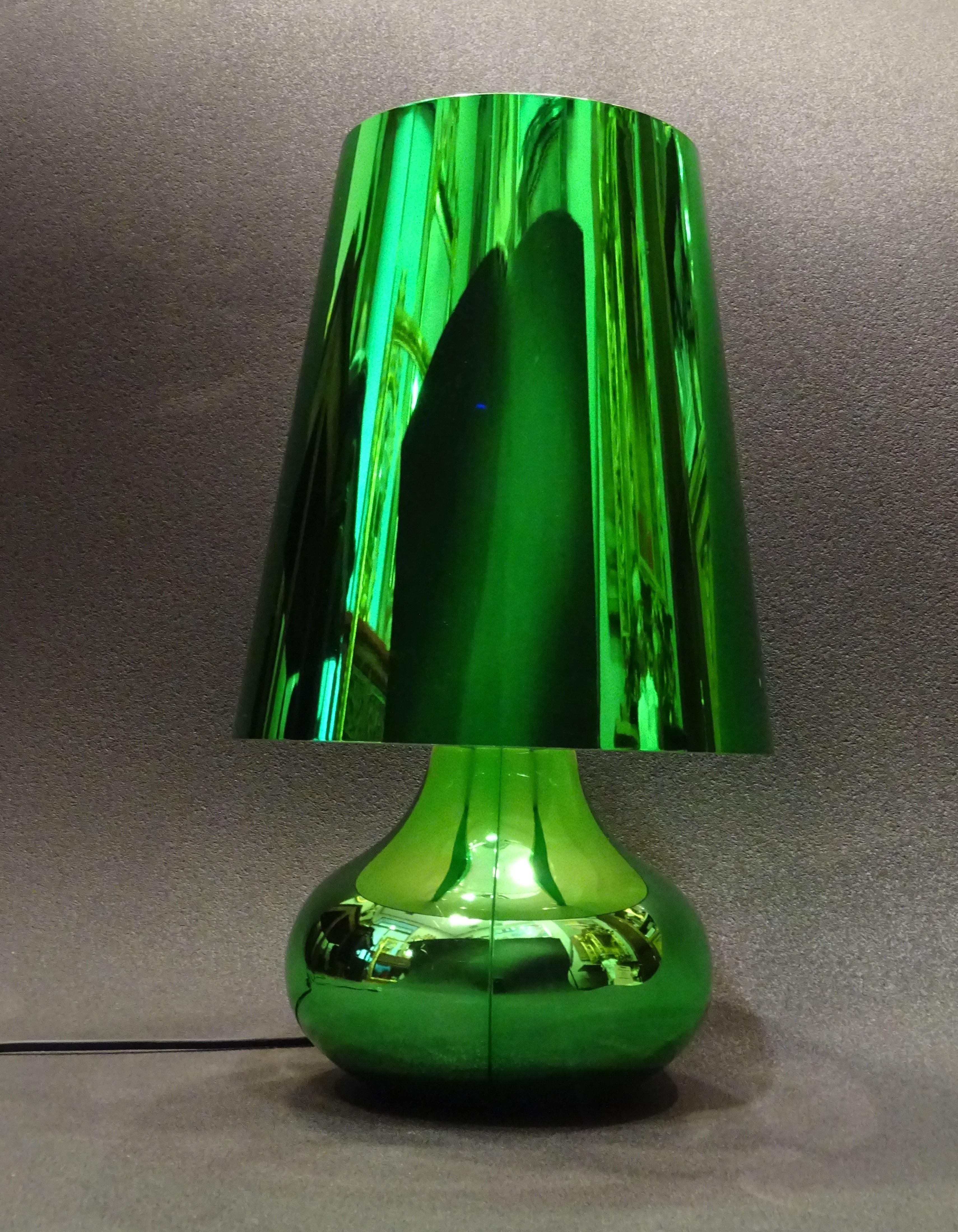 Kartell, Laviani, Cindy, lampe à poser vert métallisé brillant menthe, moderne 2