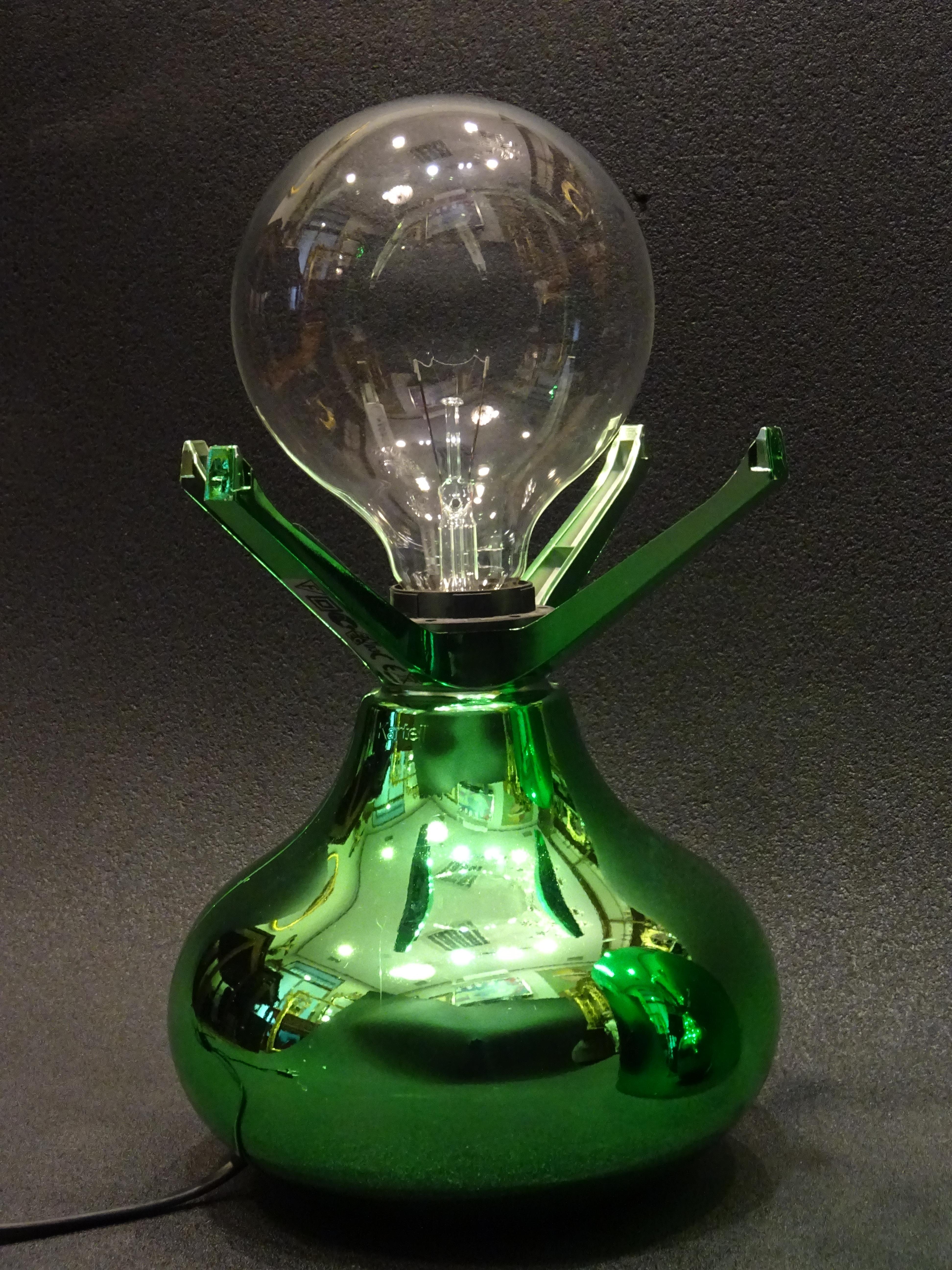 Kartell, Laviani, Cindy, lampe à poser vert métallisé brillant menthe, moderne 10