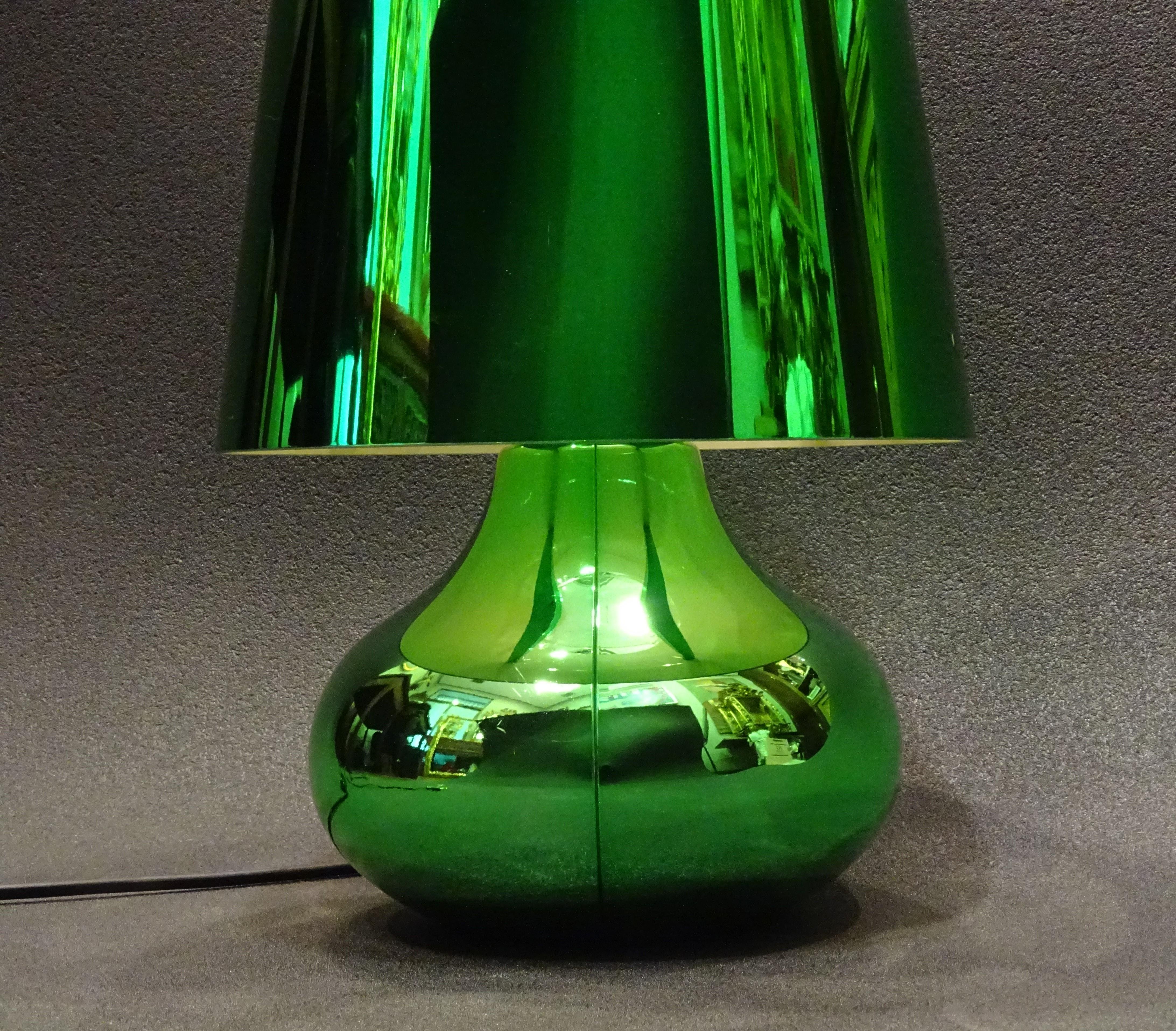 Kartell, Laviani, Cindy, lampe à poser vert métallisé brillant menthe, moderne 11