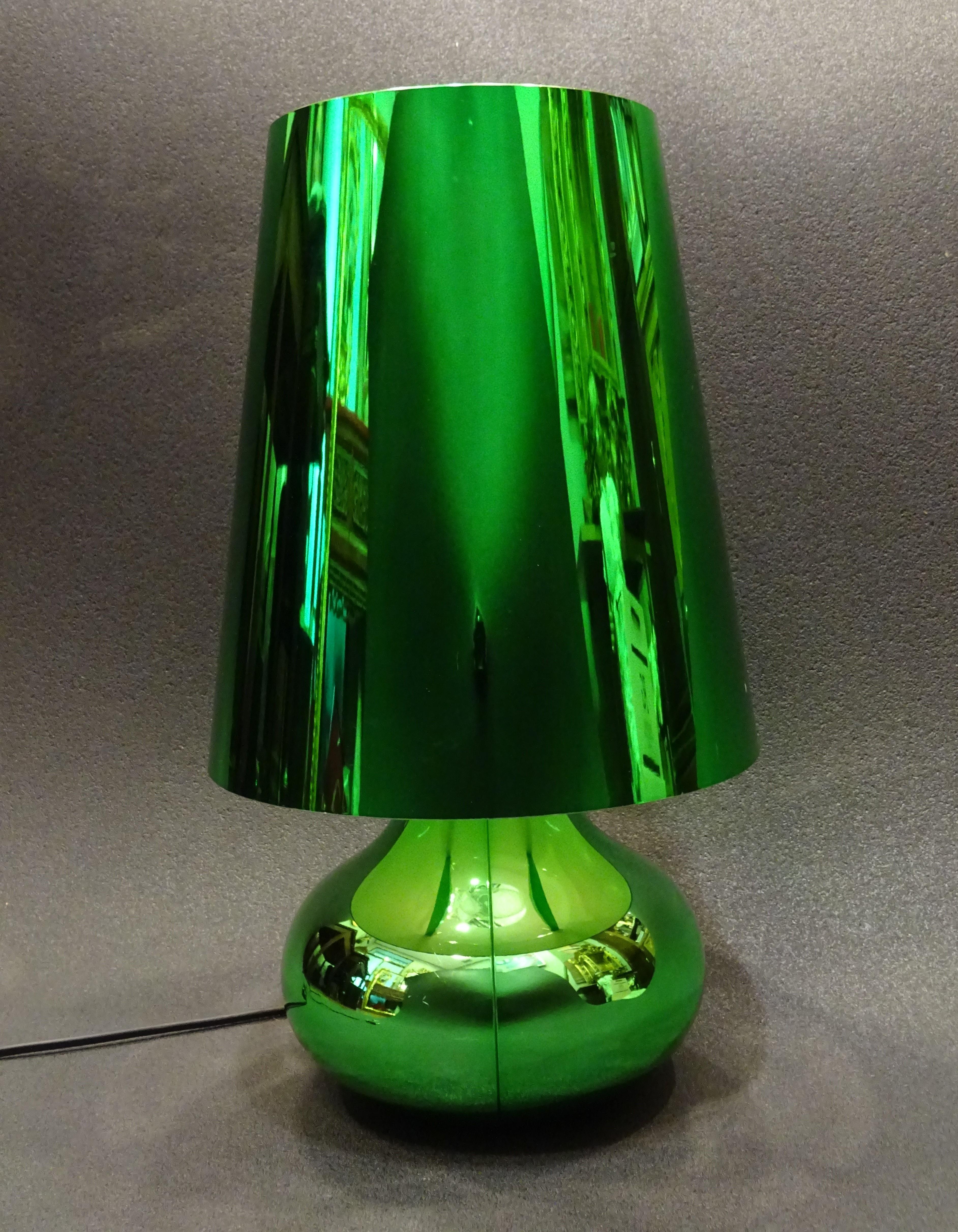 Moderne Kartell, Laviani, Cindy, lampe à poser vert métallisé brillant menthe, moderne