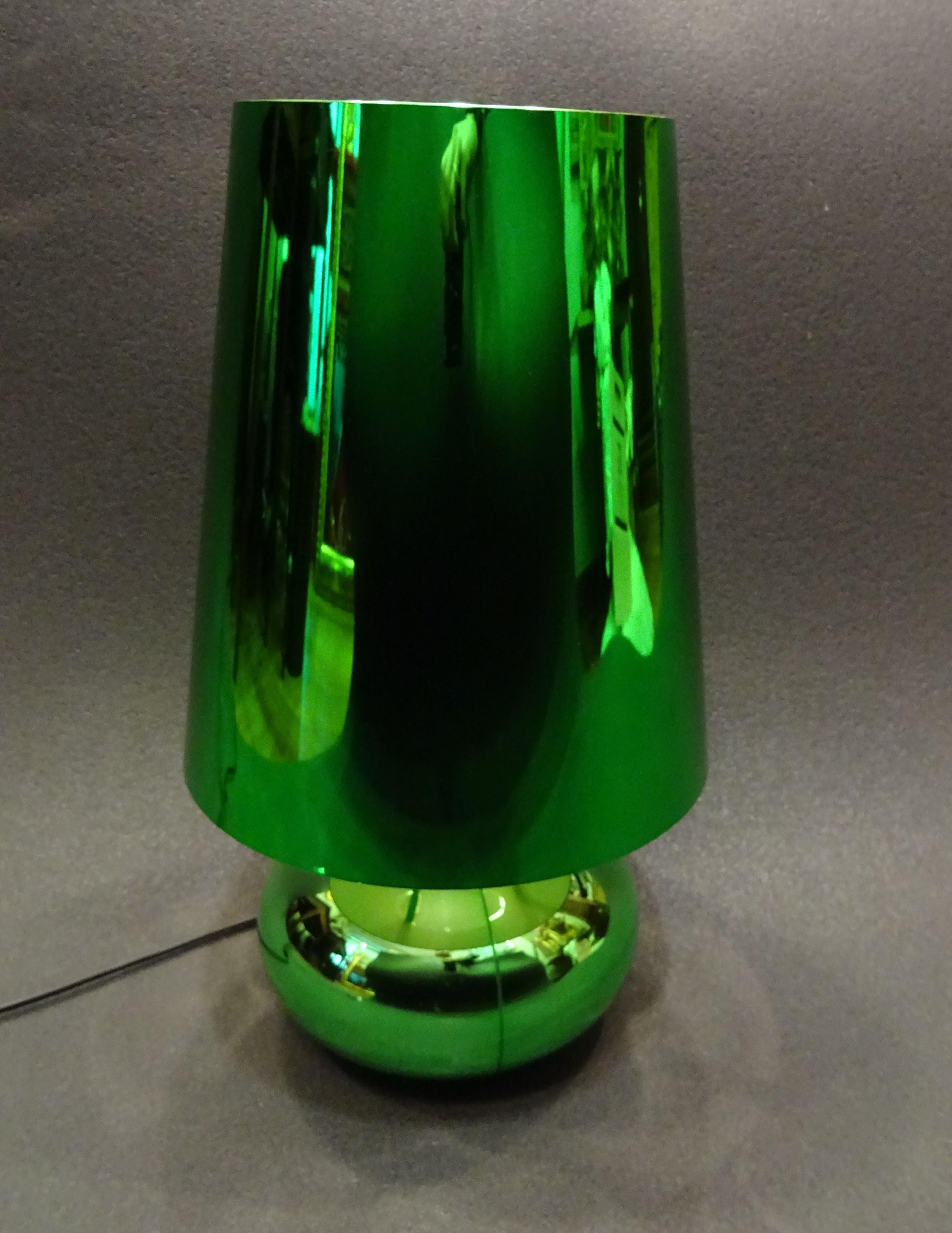 Kartell, Laviani, Cindy, lampe à poser vert métallisé brillant menthe, moderne Bon état à Valladolid, ES