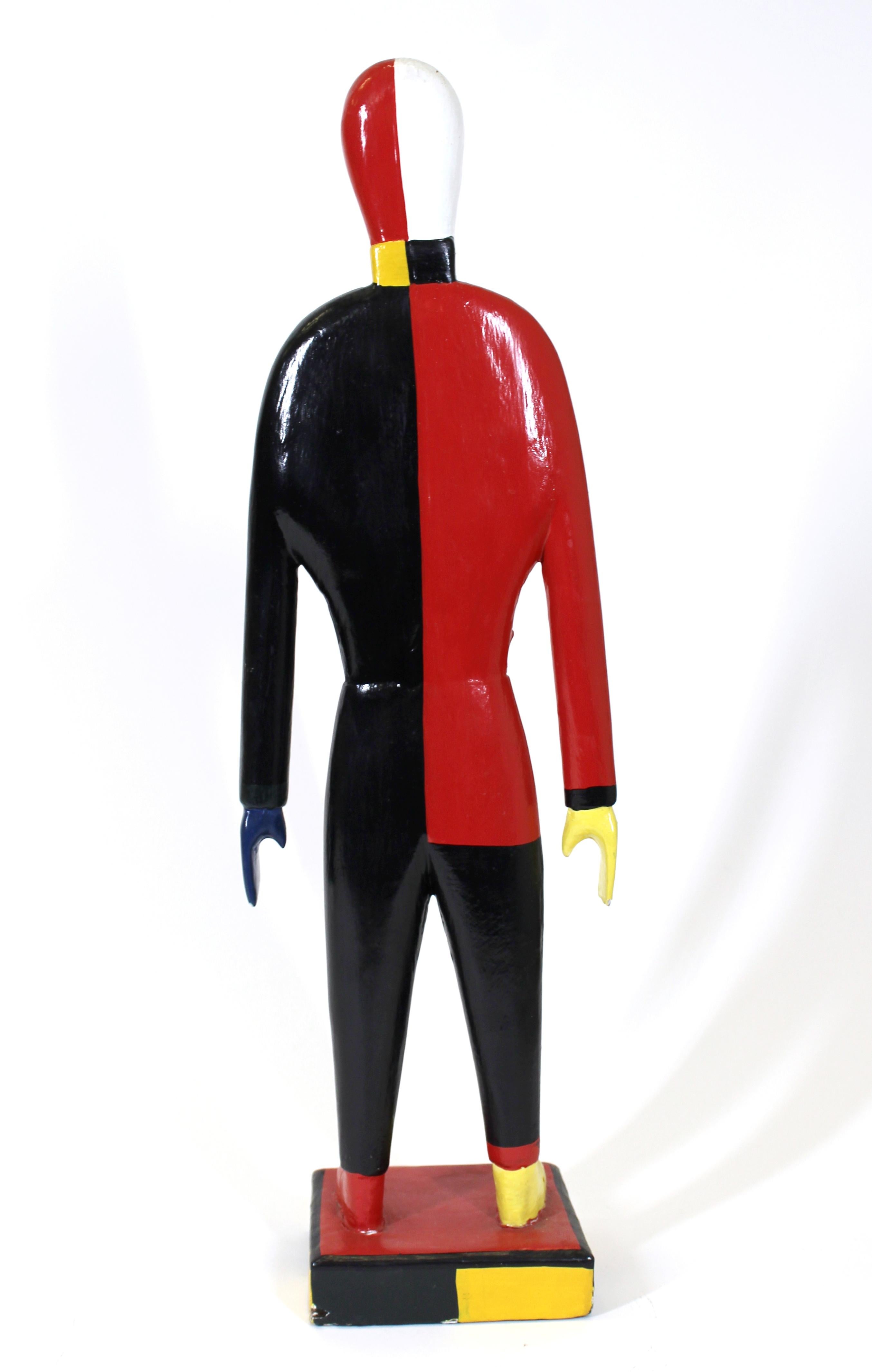 Modern Kazimir Malevitch Sportsmen Painted Figure In Good Condition In Astoria, NY