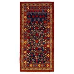 Moderner handgefertigter Khotan-Wollteppich in Blau mit Allover-Motiv