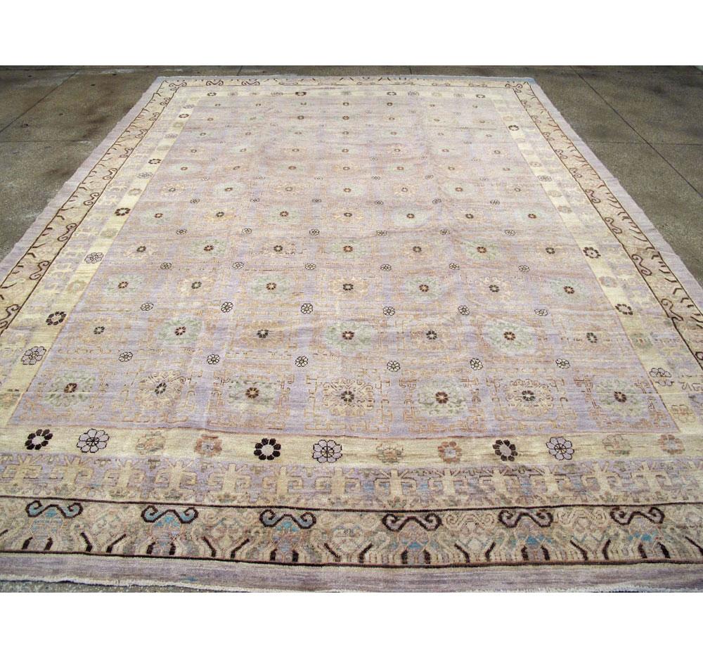 Late 20th Century Modern Khotan Style Room Size Rug