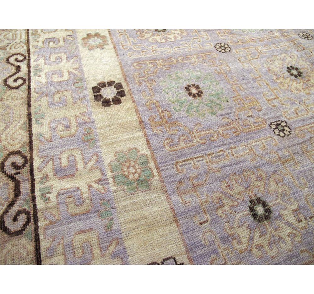 Wool Modern Khotan Style Room Size Rug