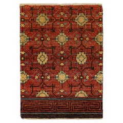 Modern Khotan Style Handmade Red Custom Wool Rug