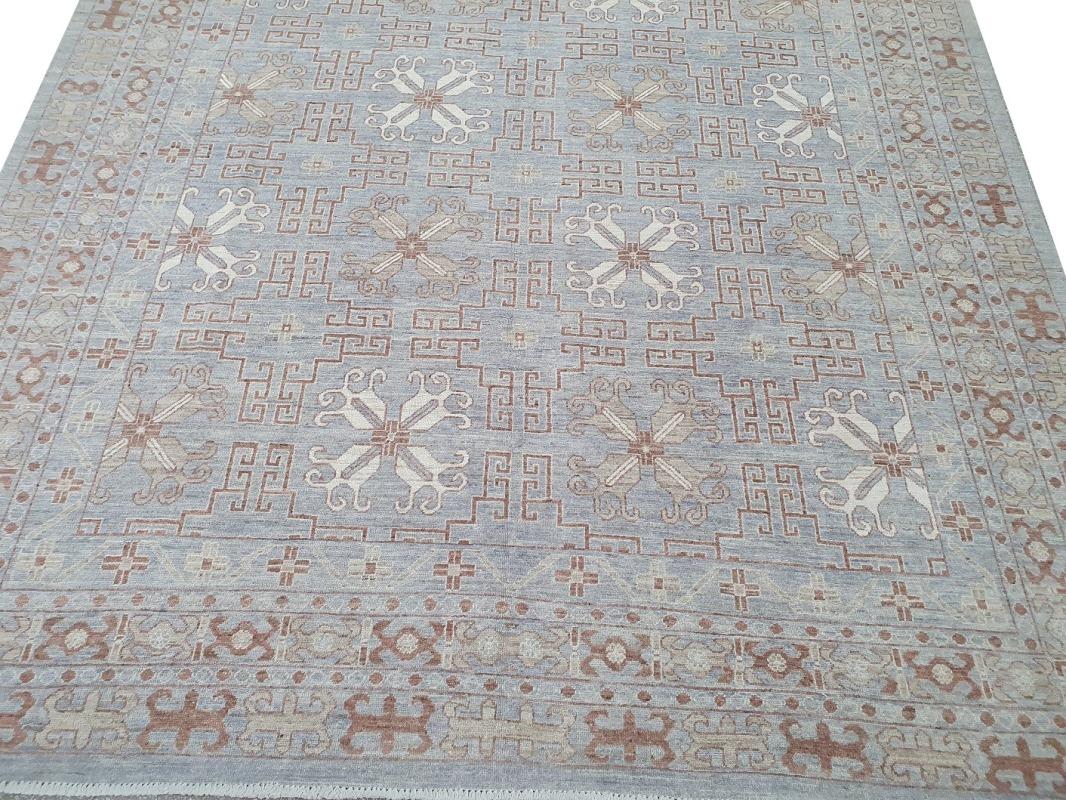 Afghan Large Samarkand Khotan Style Rug Hand Knotted Ariana Arijana 9 x 11.5 ft Carpet
