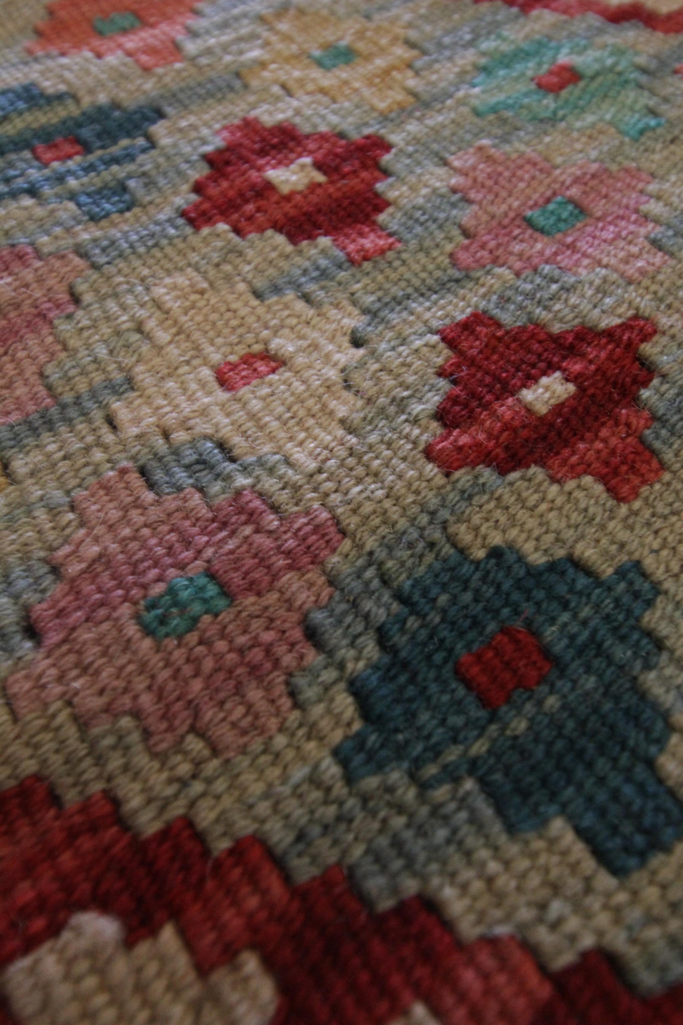 Modern Kilim Rug Wool Carpet Geometric Area Kilim Handmade Floor Rug 4