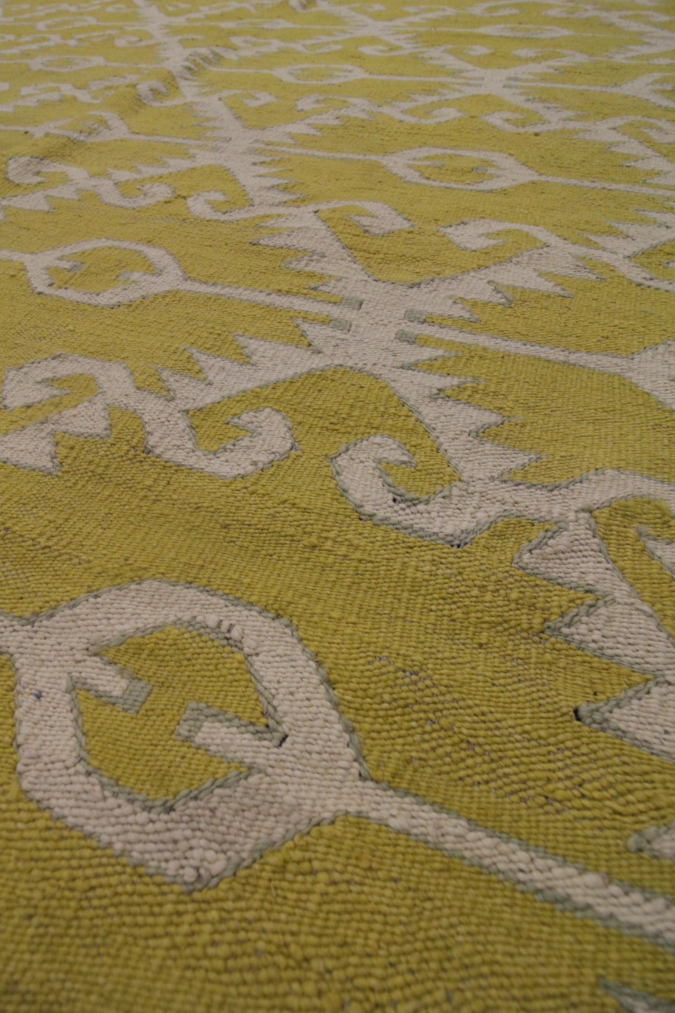 yellow kilim rug