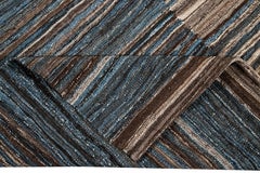 Modern Kilim Flat-Weave Handmade Wool Rug