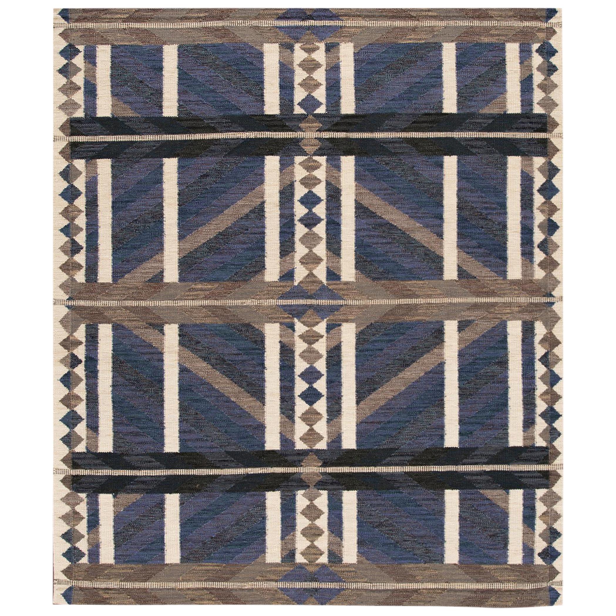 21st Century Modern Flat-Weave Swedish Style Rug