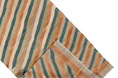 Hand-Knotted Modern Kilim Rug, Wool, Linear Pattern, 3'2\" x 9'7\"